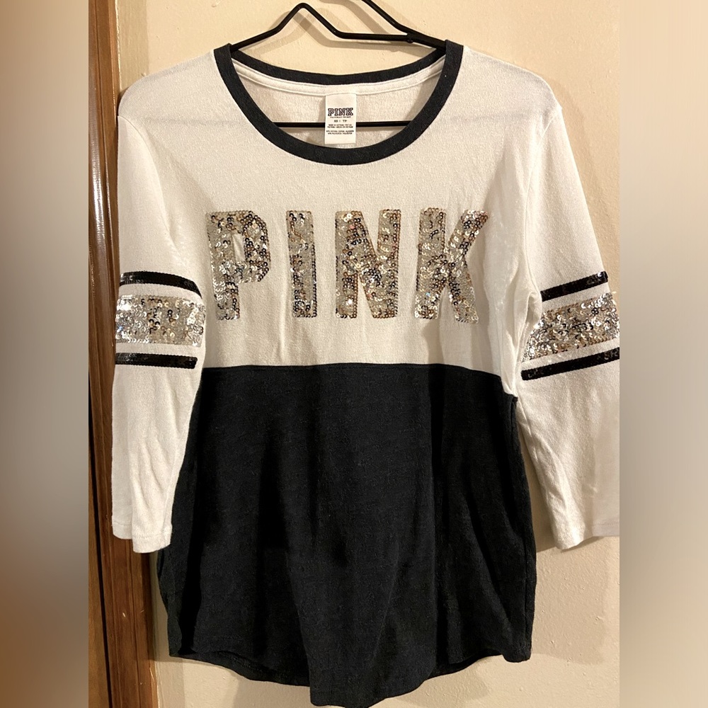 VS PINK Bling 3/4 sleeve shirt size XS